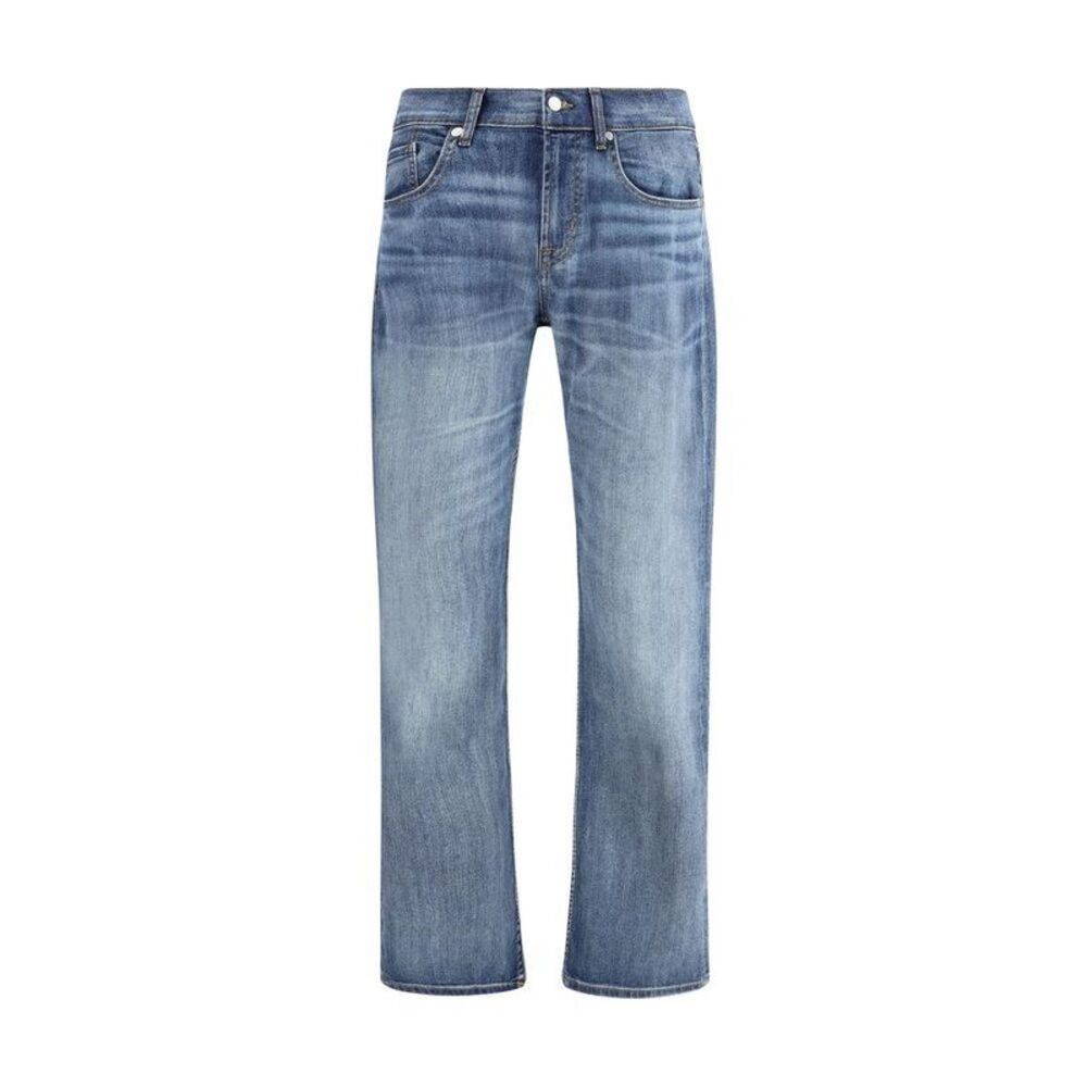 7FOR Cotton Straight-Leg Jeans Men Blue Bottoms